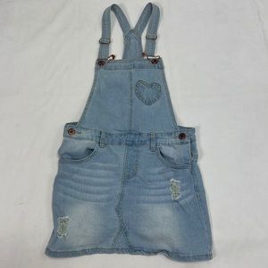 #2131 Soho Blue Kid’s Jean Overall Dress | Size: 12
